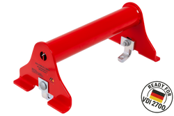 Blokator koła do lawety PRAMAR Radstopper VDI 2700 czerwony, uniwersalny