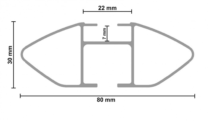Bagażnik dachowy G3 Pacific Aero 64.230-68.094 aluminiowy