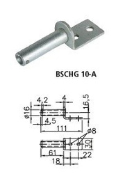 Zawias burtowy z uchwytem WINTERHOFF BSCH 10-320+BSCHG 10-17-A kompletne mocowanie burty przyczepy