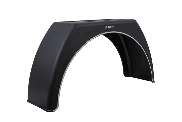 Błotnik do przyczepy 15-17,5" DOMAR DK3112 nadkole płaskie 950/280mm z białą obwódką