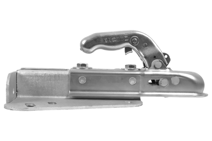 Zaczep kulowy KNOTT K7,5-H+KZE7,5 do przyczepki 750kg z dyszlem typu V