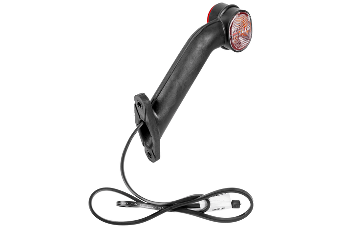 Lampa obrysowa ASPÖCK SUPERPOINT II lewa na gumowym wysięgniku z bocznym przewodem
