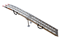 Najazd składany UNITRAILER ALR003 rampa najazdowa aluminiowa do przyczepy lawety 221cm 340kg z pasem i podpórką