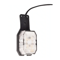 Lampa obrysowa ASPÖCK FLEXIPOINT LED prawa ze wspornikiem biało/czerwona