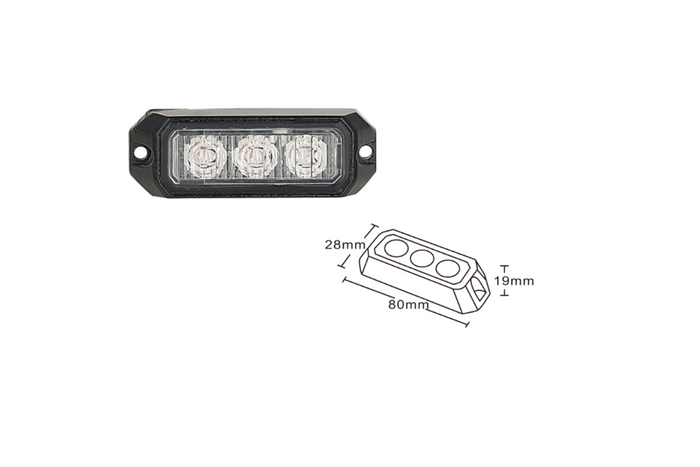 Lampa ostrzegawcza KAMAR LW0023-1 LED lampa błyskowa 2 tryby