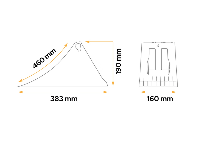 Klin pod koła LOKHEN G46 h: 190mm 