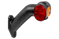 Lampa obrysowa ASPÖCK SUPERPOINT II prawa na gumowym wysięgniku z bocznym przewodem