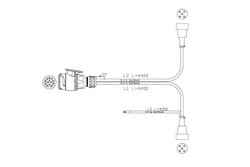 Instalacja elektryczna MANTES wiązka przyczepy podłodziowej 4,4m wtyczka 13PIN bajonety 2x5PIN